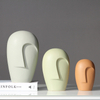 Abstract Faces Ceramic Flower Vase Decoration for Home