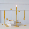 Golden Single Iron Candle Holder