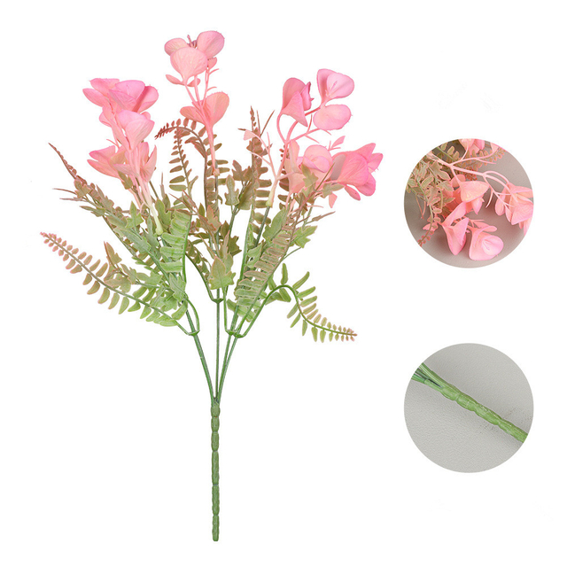 Artificial Legume Herb Fake Plants Green Leaves for Home Garden
