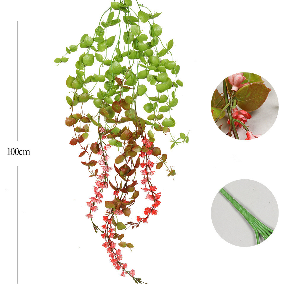 Artificial Camellia Hanging Fake Hanging Plants Wall Decor