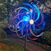 Outdoor Metal Lighting Wind Spinners Yard Decor