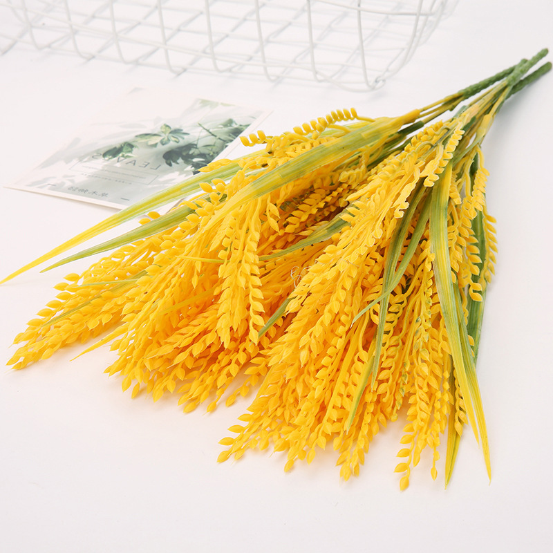 Artificial Paddy Rice Flowers Fake Plant Home Decoration