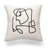 Line Face Geometric Pattern Throw Pillow
