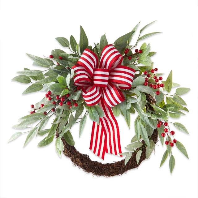 Christmas Wreath with Red Berries