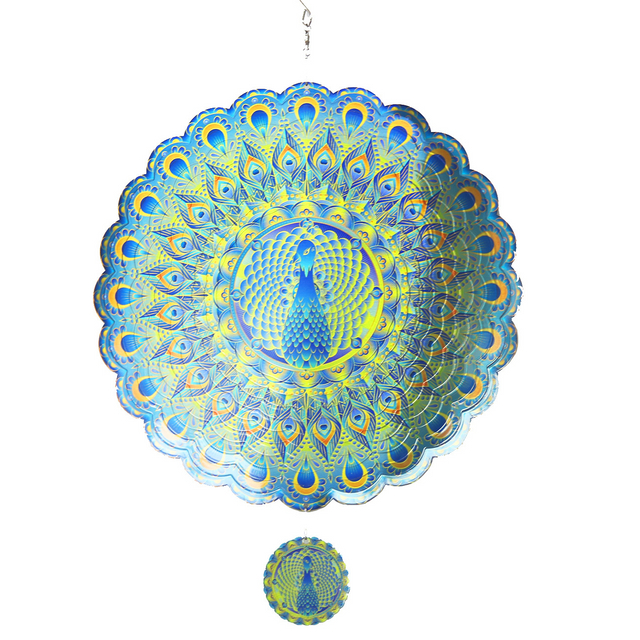 Peacock Glass Wind Chime for Home