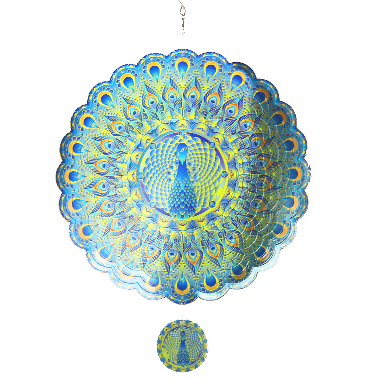 Peacock Glass Wind Chime for Home